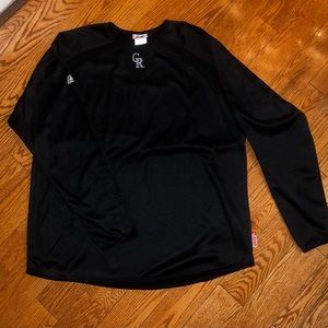 Mens Majestic Colorado Rockies Practice Pullover